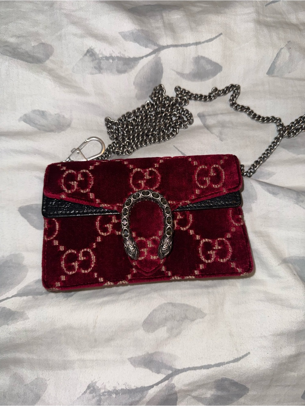 Small GG Velvet Dionysus crossbody bag